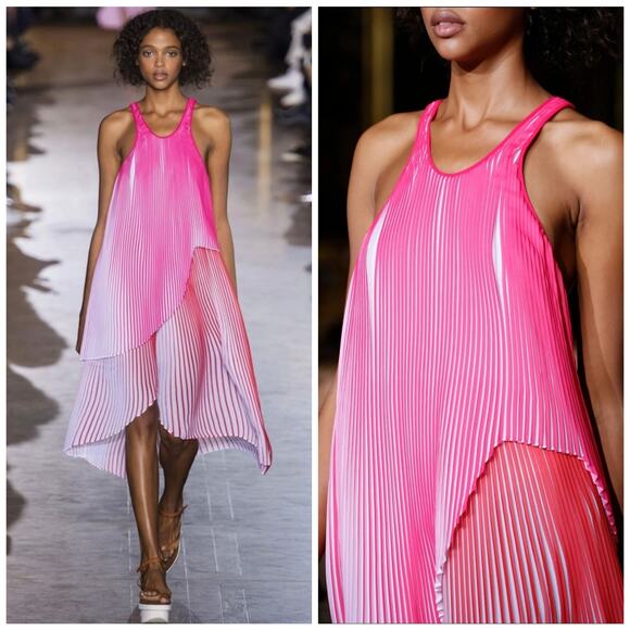 Stella Mccartney Primrose Plisse Pleated Layered Runway Dress $2870 IT 38 US 2 - Picture 1 of 11